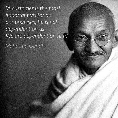 Gandhi Customer Service Quote
