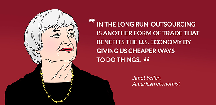 Janet Yellen Outsourcing Quote