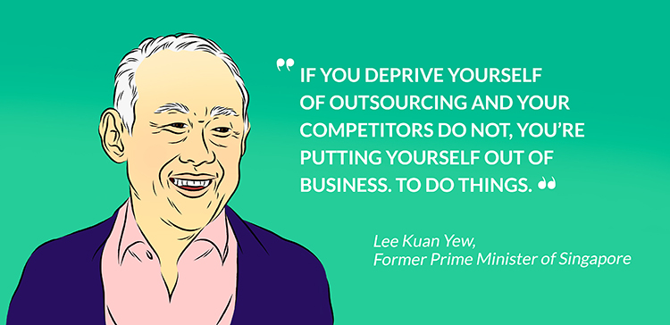 Lee Kuan Yew Outsourcing Quote